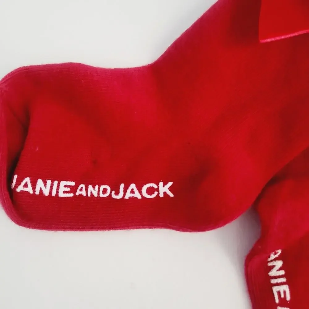 2-3 years Janie and Jack red velvet bow socks